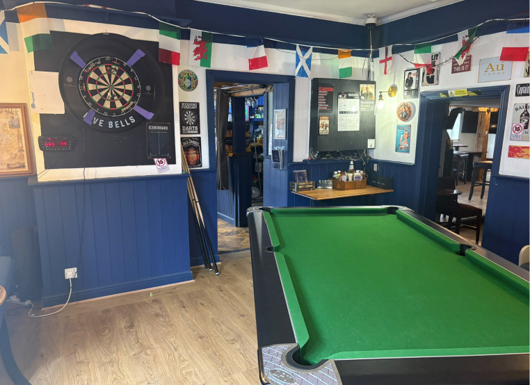 Indoor Pool Table & Darts Board
